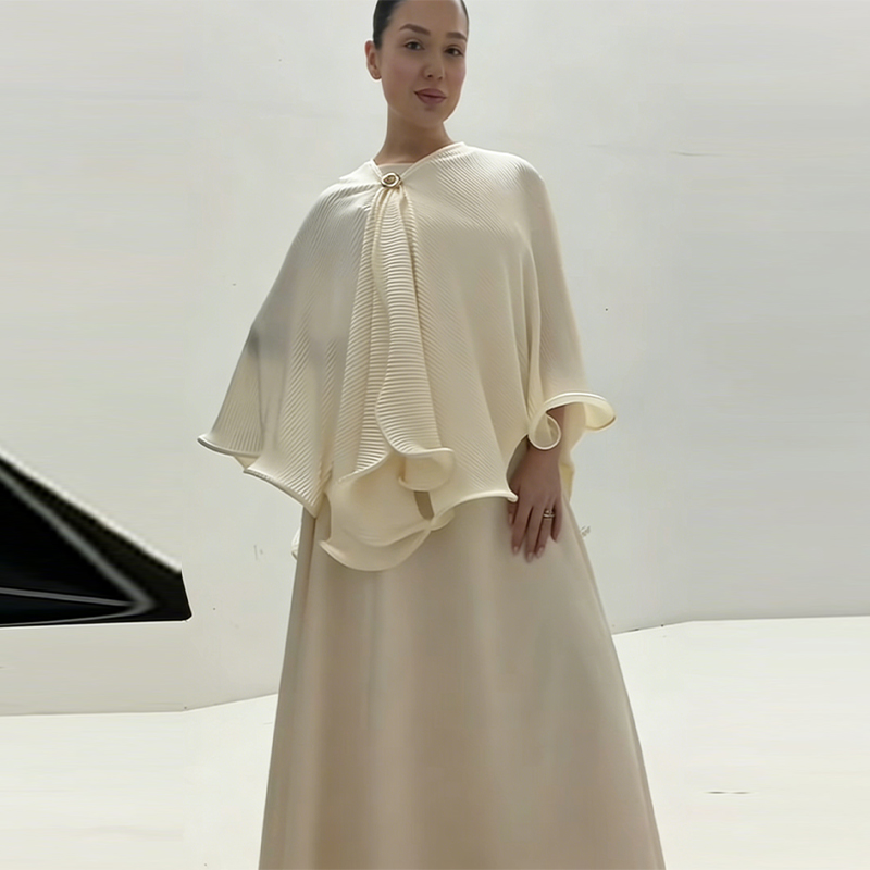 Female Formal Wear - Romantic Graceful Shawl Dress Set Elegant