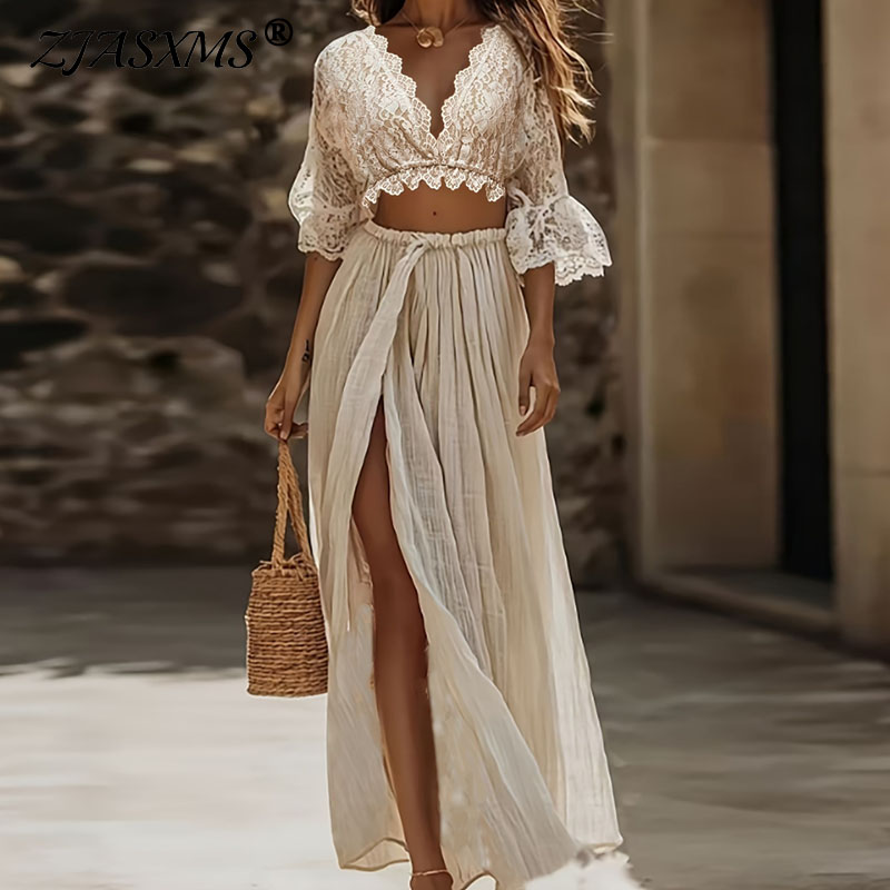 Womens Bohemian Lace Two Piece - Female Formal Wear review and price