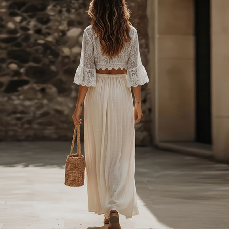 Womens Bohemian Lace Two Piece - Female Formal Wear review and price