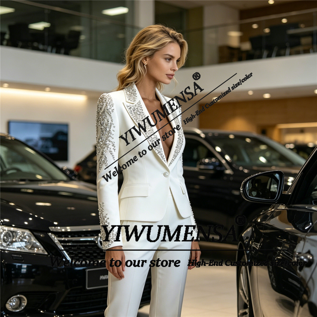 Luxury Women Suits 2 Pieces Se - Women Formal Wear Blazers review and price