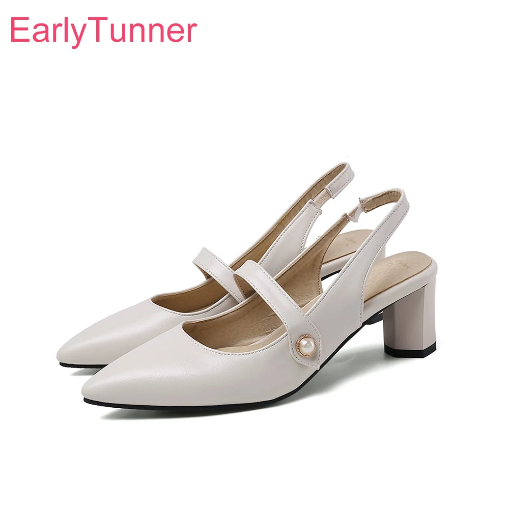 Summer New Elegant Beige Black - Slingback Heel Formal review and price