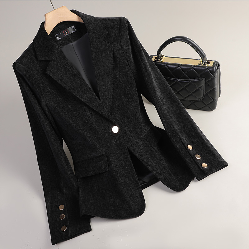 Yellow Gold Velvet Blazer Wome - Women Formal Wear Blazers review and price