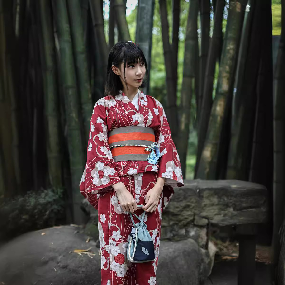 Red Japanese Yukata Kimono Fem - Women'S Formal Traditional Wear review and price