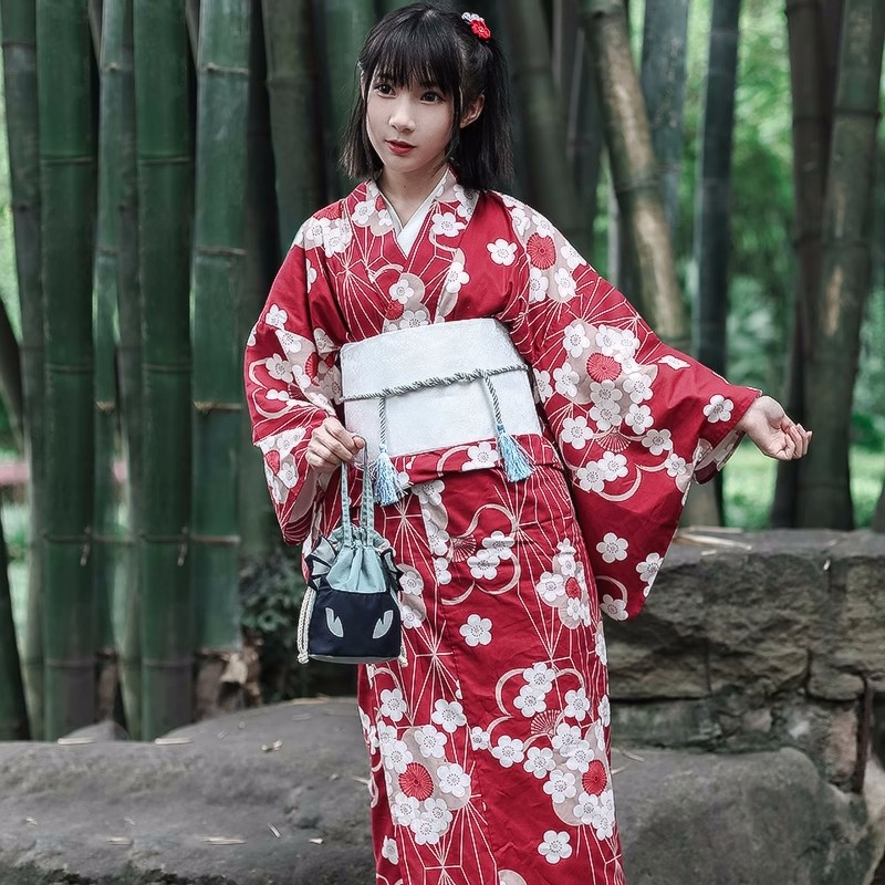 Red Japanese Yukata Kimono Fem - Women'S Formal Traditional Wear review and price