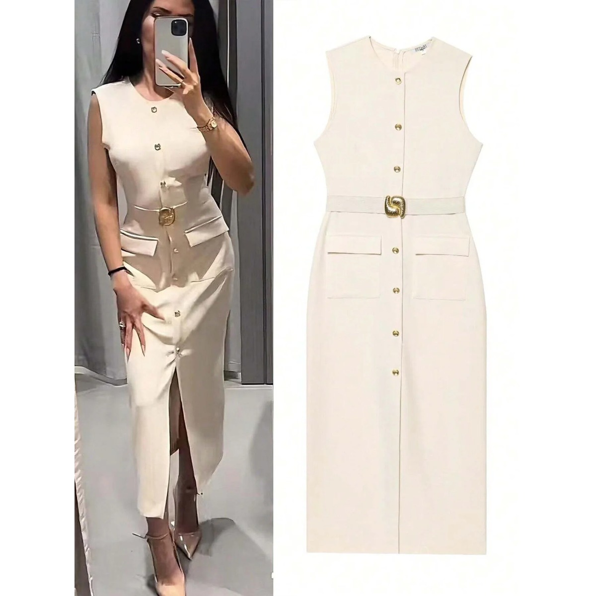 Woman‘s Sleeveless Crew-neck S - Women'S Formal Dinner Wear review and price