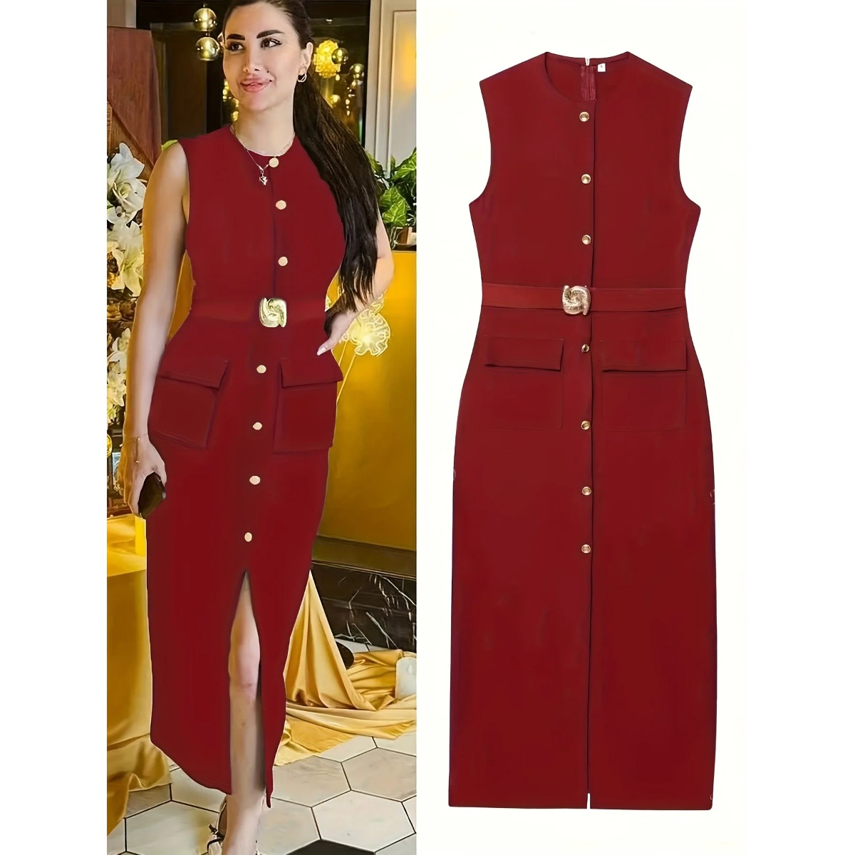 Woman‘s Sleeveless Crew-neck S - Women'S Formal Dinner Wear review and price