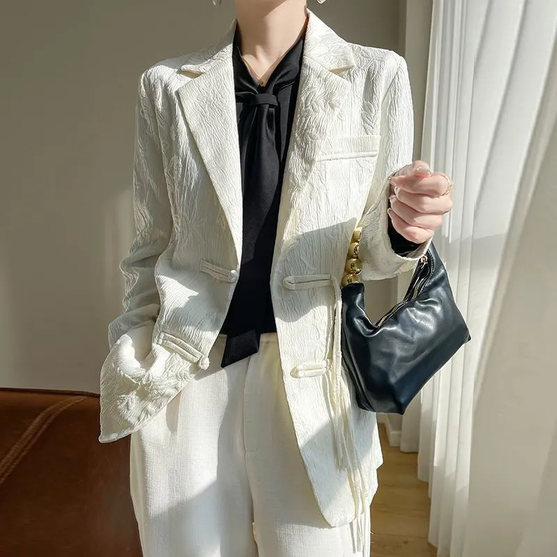 Women's White Textured Blazer  - Women Formal Wear Blazers review and price