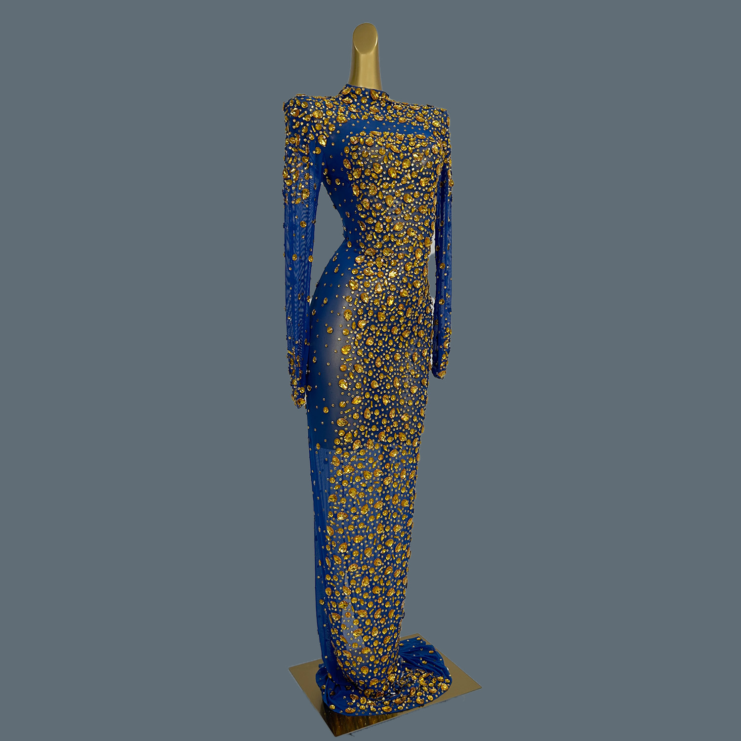 Elegant Sheer Mesh Maxi Dress  - Women'S Formal Dinner Wear review and price