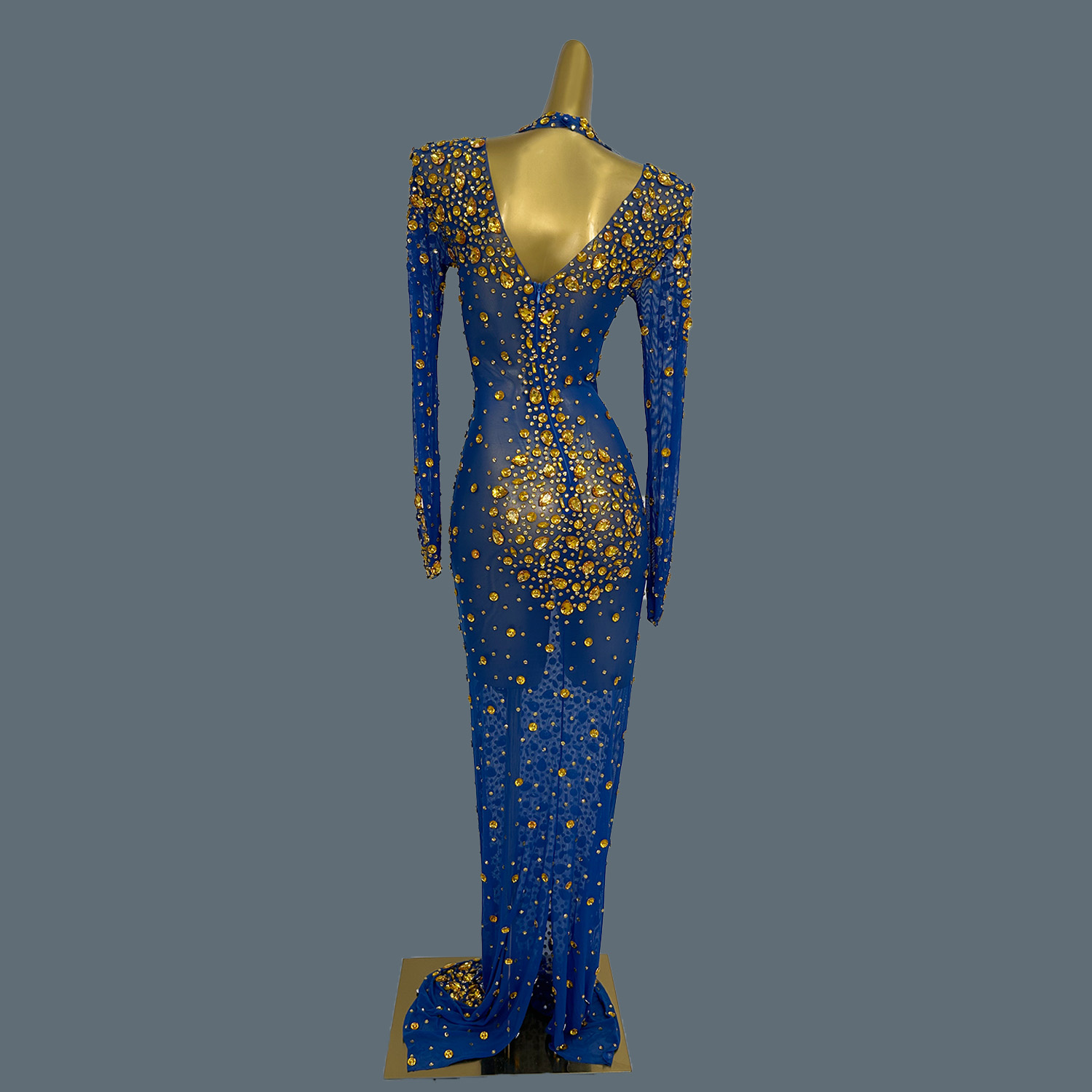 Elegant Sheer Mesh Maxi Dress  - Women'S Formal Dinner Wear review and price