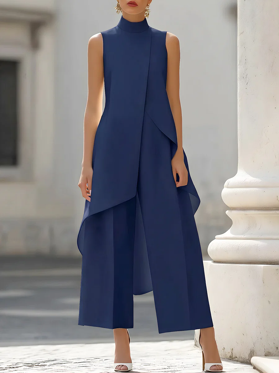 Sleeveless High Neck Asymmetri - Women'S Formal Wear Pants review and price