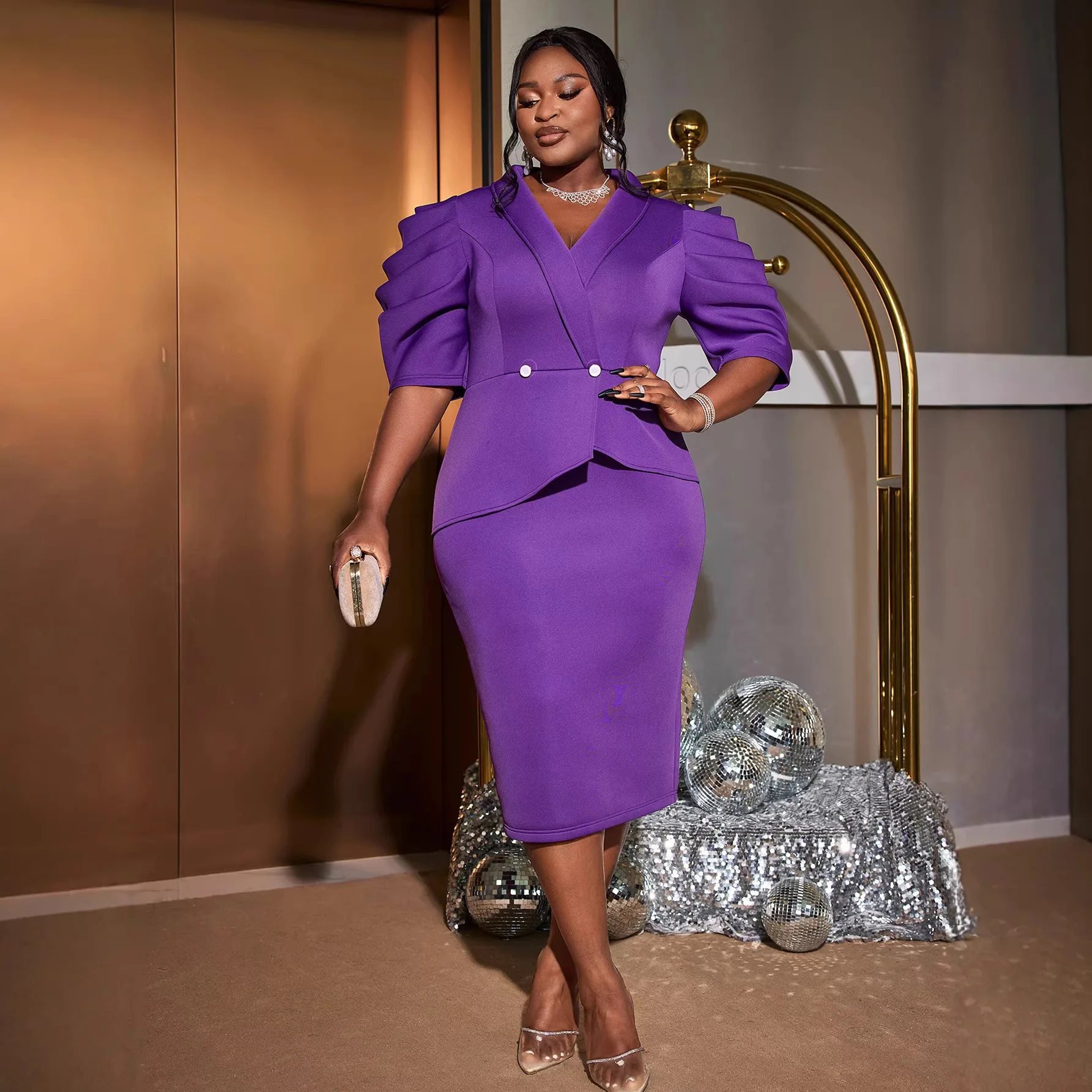 Africa Clothing Bodycon Purple - Women'S Formal Traditional Wear review and price