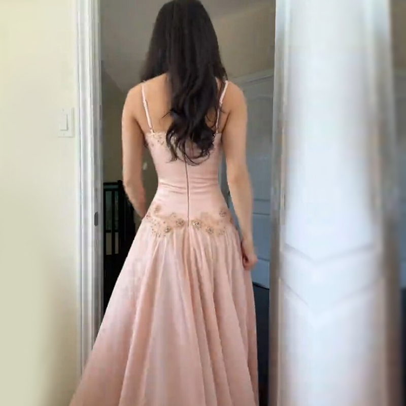 Elegant V-Neck Pink Strapless  - Female Formal Wear review and price