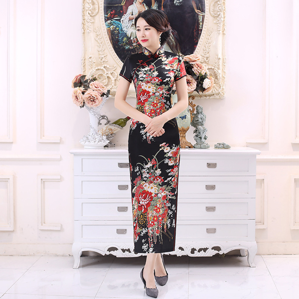 Classic Satin Cheongsam Long D - Women'S Formal Traditional Wear review and price